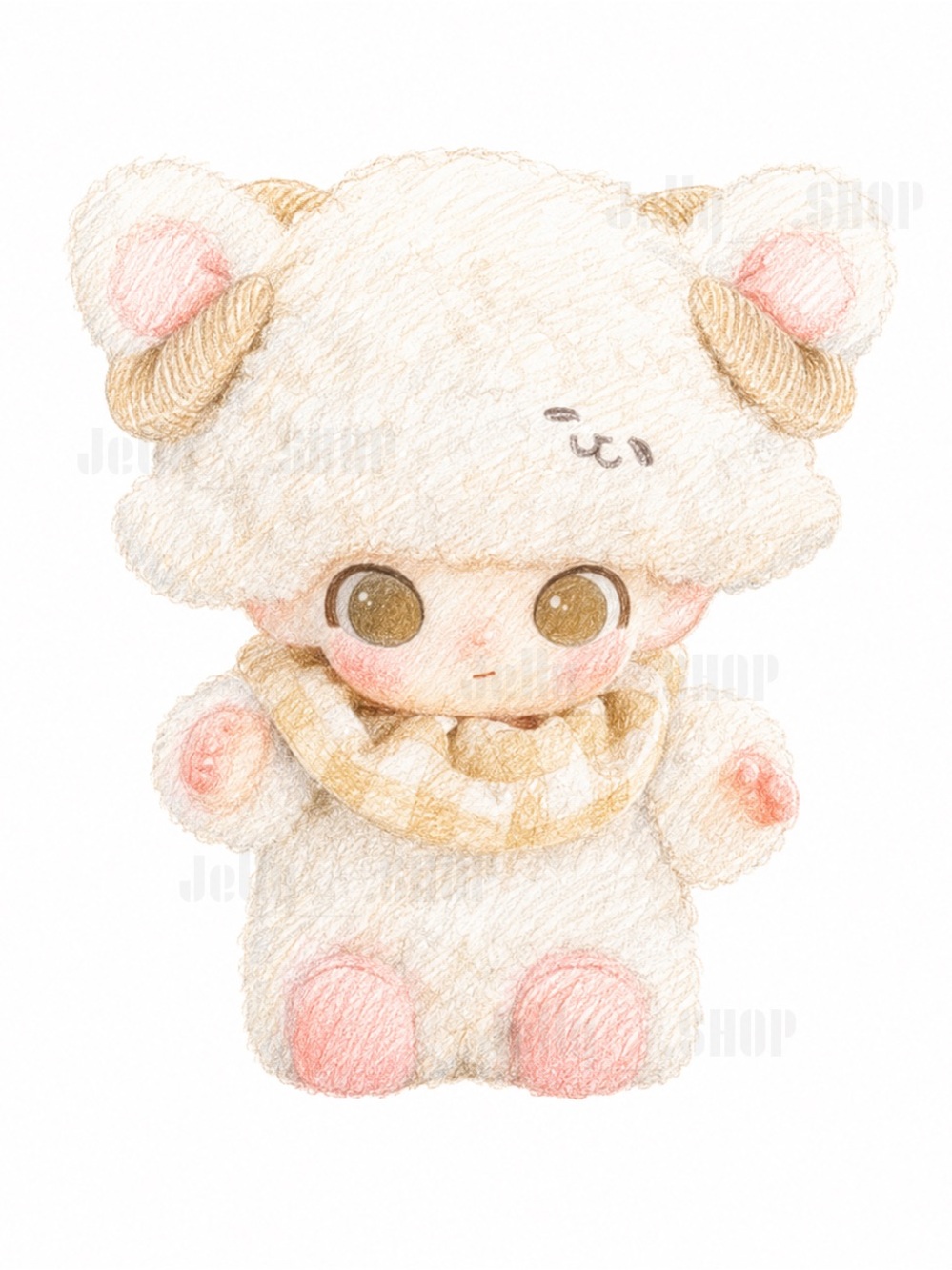 POP MART DIMOO Softie Sheep plush pendant